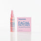 Frownies Rose Water Hydrator spray pictured alongside Frownies facial patches for the corners of the eyes and mouth.