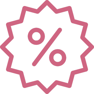 % icon with transparent background